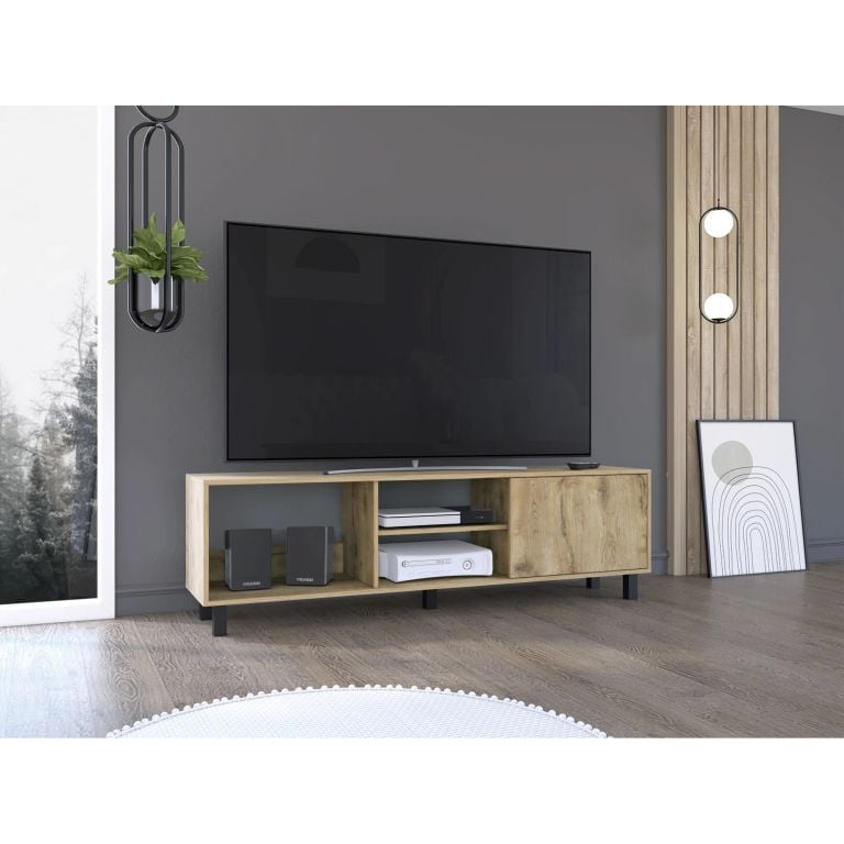 RACK TV65' AUGUSTA 2 PUERTAS DUNA Y WENGUE 57,0X150,0X39,5 CM - 1