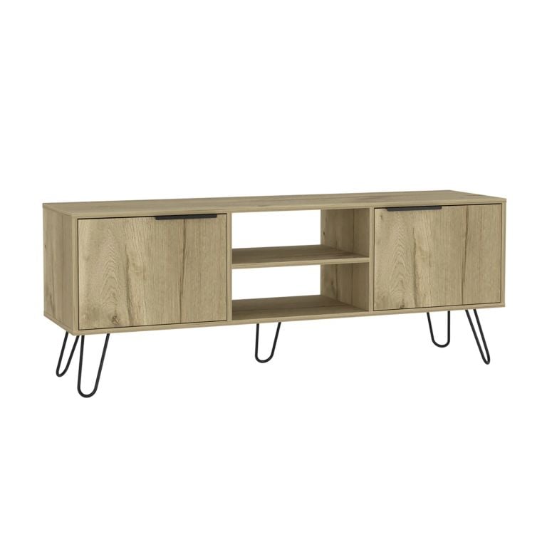 RACK TV65' AUGUSTA 2 PUERTAS DUNA Y WENGUE 57,0X150,0X39,5 CM - 2