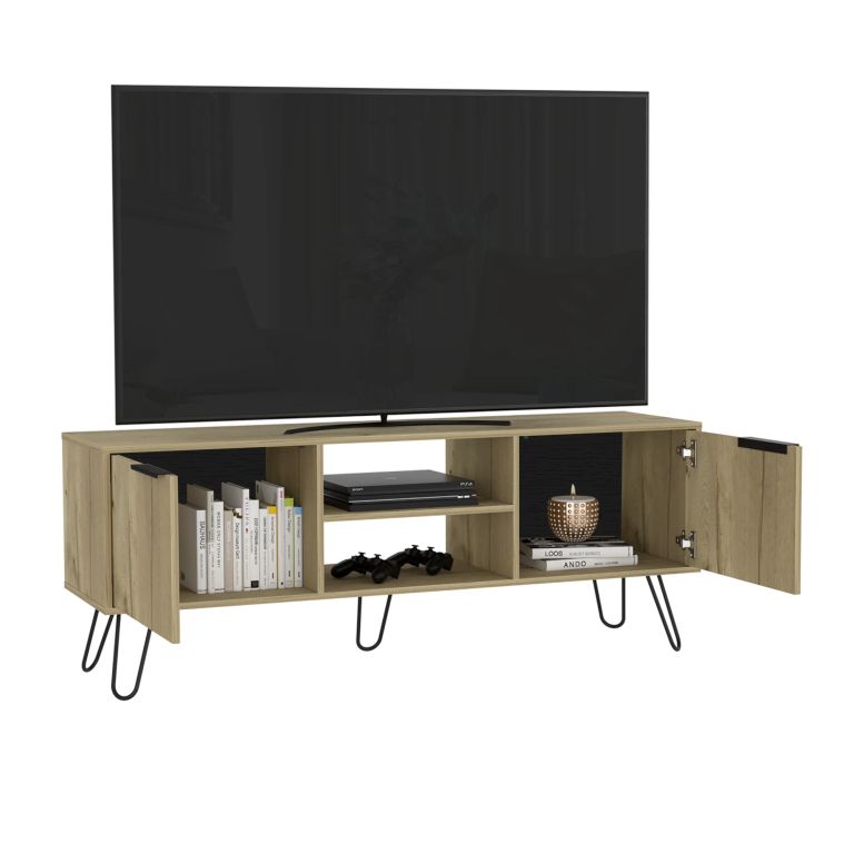 RACK TV65' AUGUSTA 2 PUERTAS DUNA Y WENGUE 57,0X150,0X39,5 CM - 6