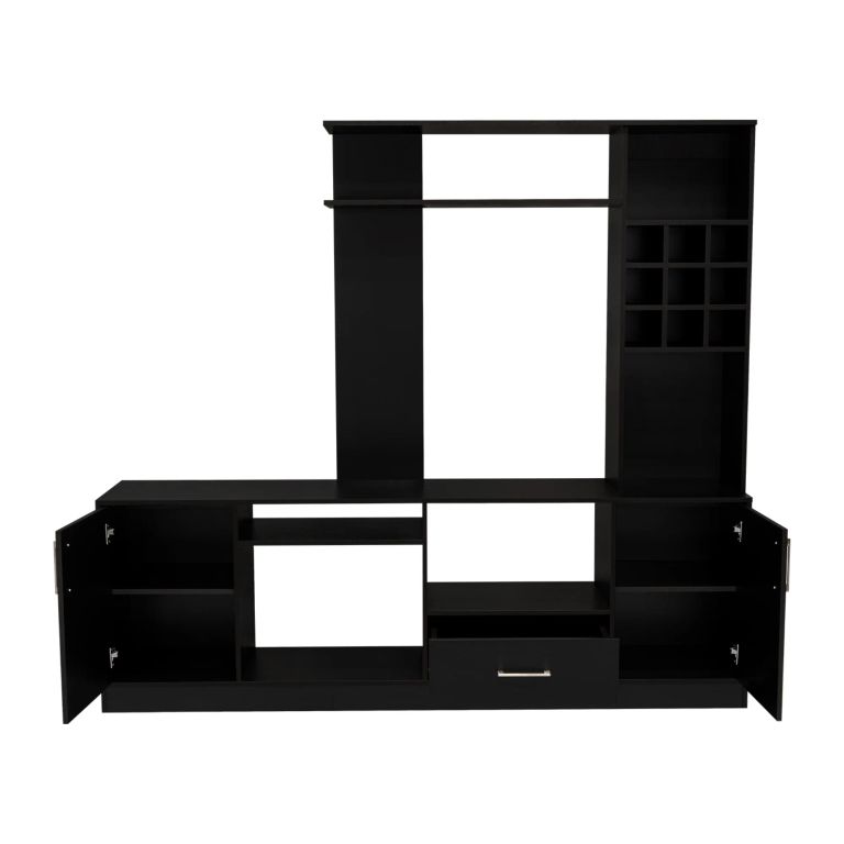 ESTANTE BAR TV 60 9 BOTELLEROS BEIJING WENGUE 180,7X200,0X37,6 CM - 6