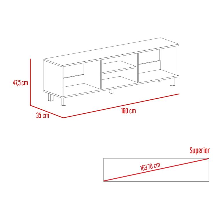 RACK TV 70' NOMIK TUNEZ 47,5X160,0X35,0 CM - 6