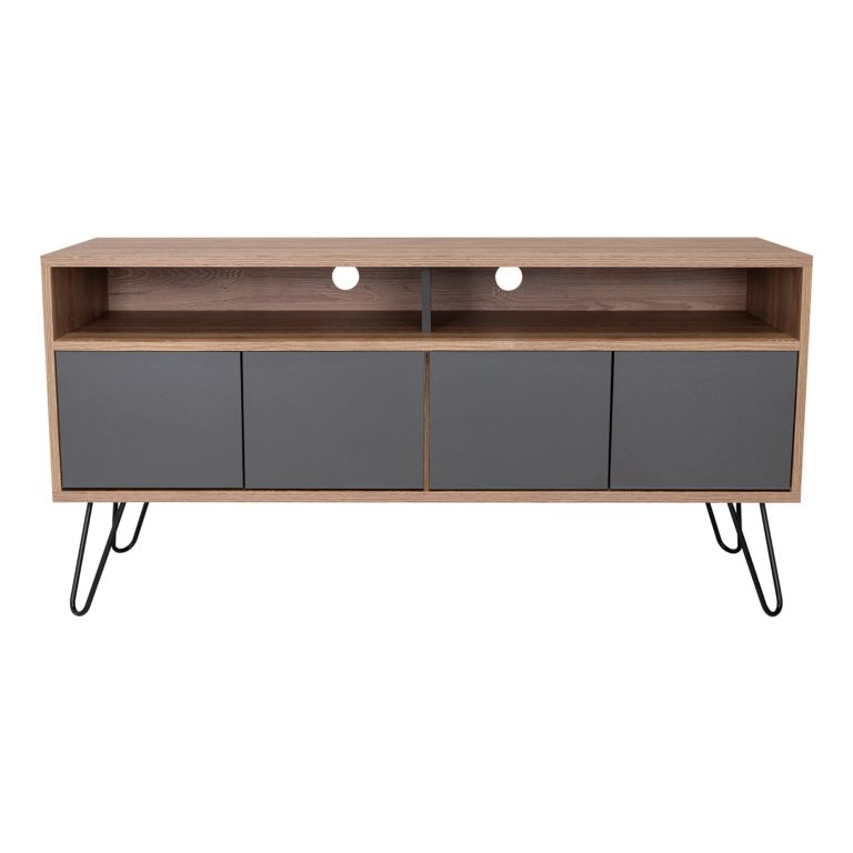 RACK TV 55 4 PUERTAS VASSEL MIEL Y PLOMO 60,6X123,5X38,6 CM - 6