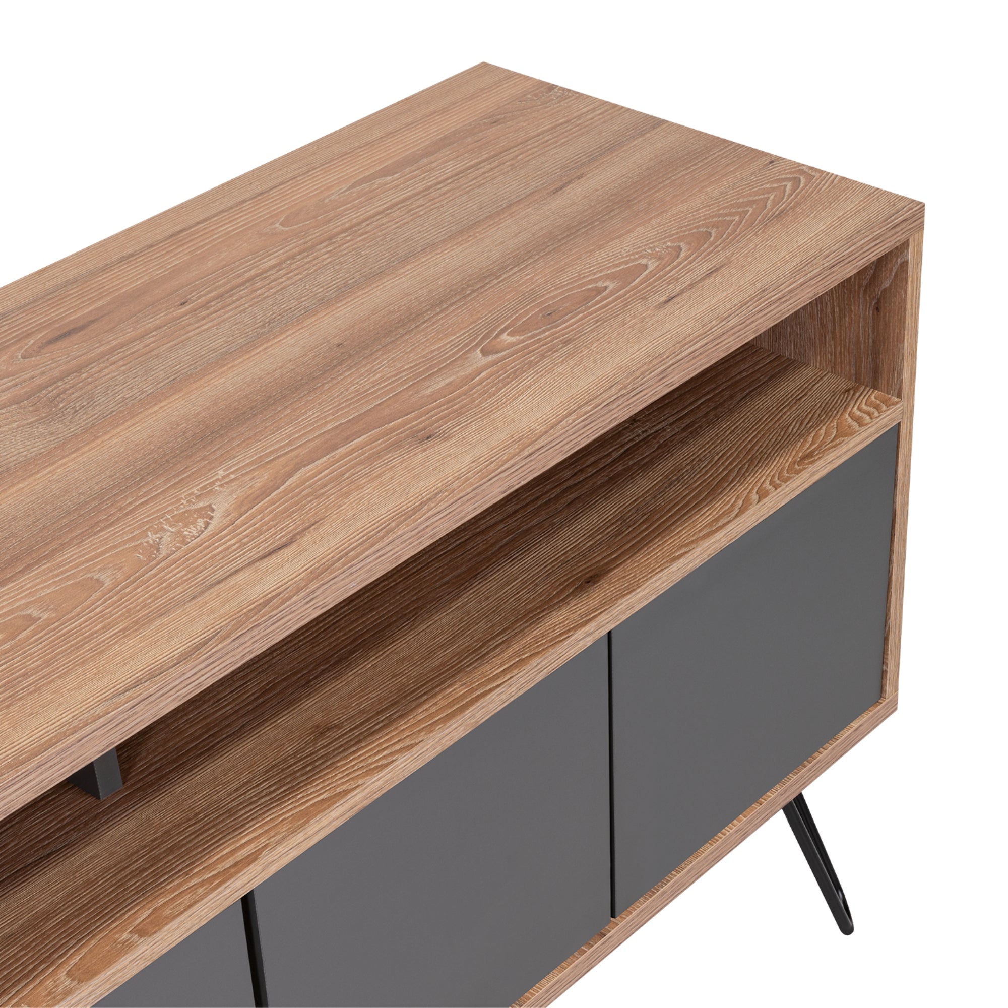 RACK TV 55 4 PUERTAS VASSEL MIEL Y PLOMO 60,6X123,5X38,6 CM - 9