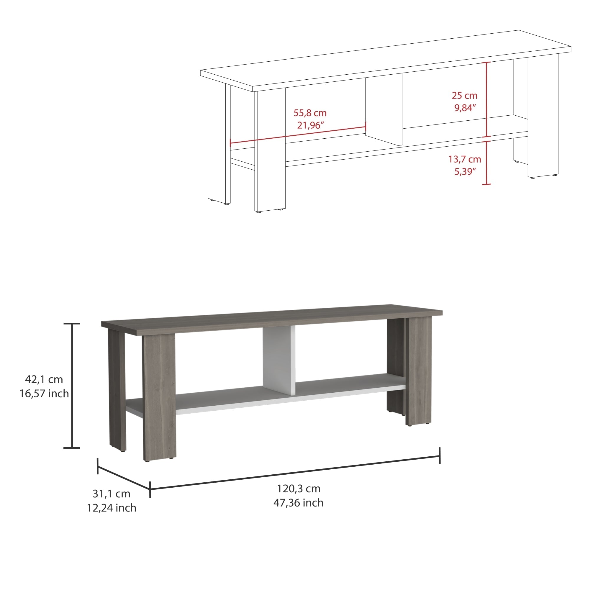 RACK TV 50' NAVIA 42,1X120,3X31,1 CM - 6