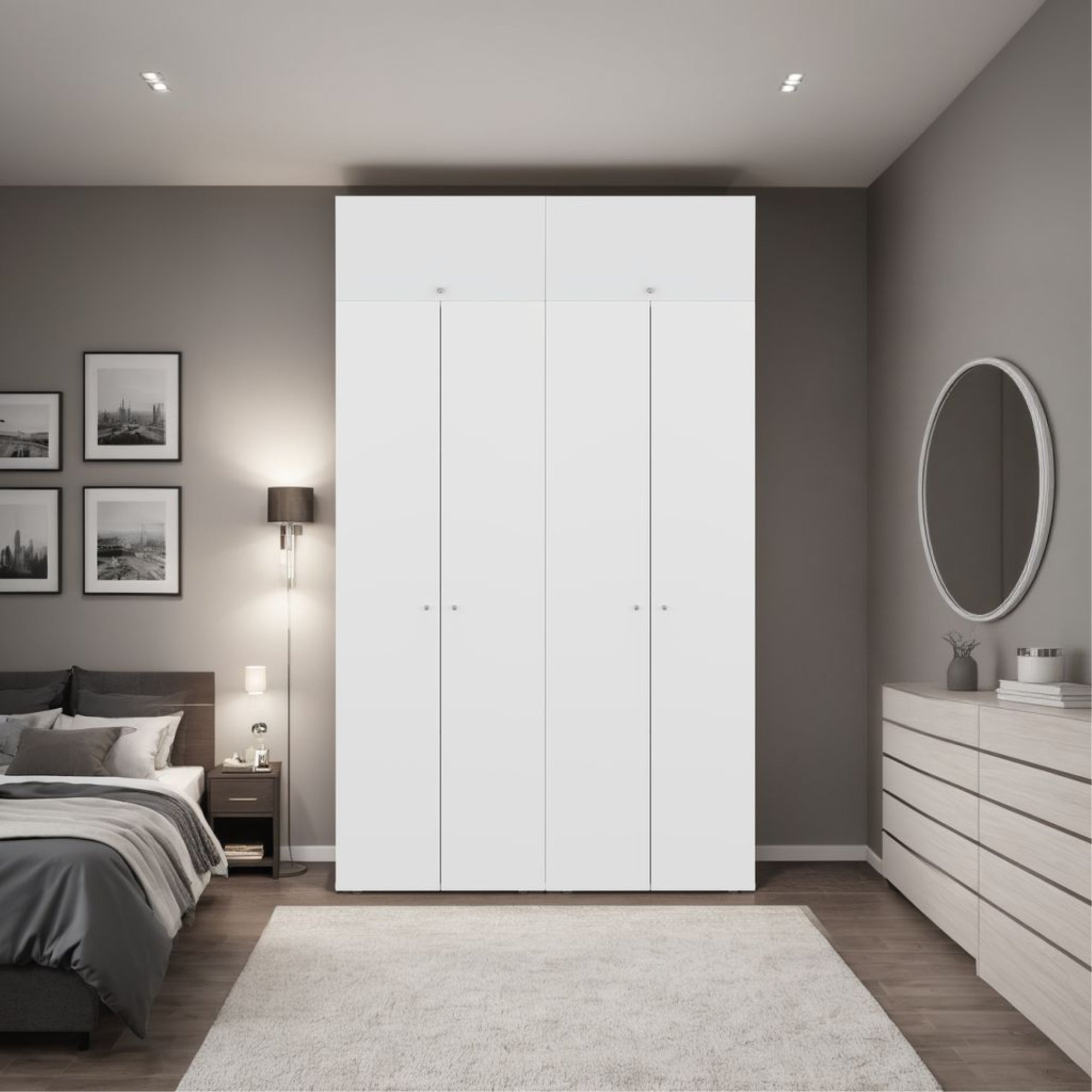 COMBO ROPERO 6 PUERTAS + MÓDULO SUPERIOR DREAMS 200,0X120,0X40,2 CM - 1