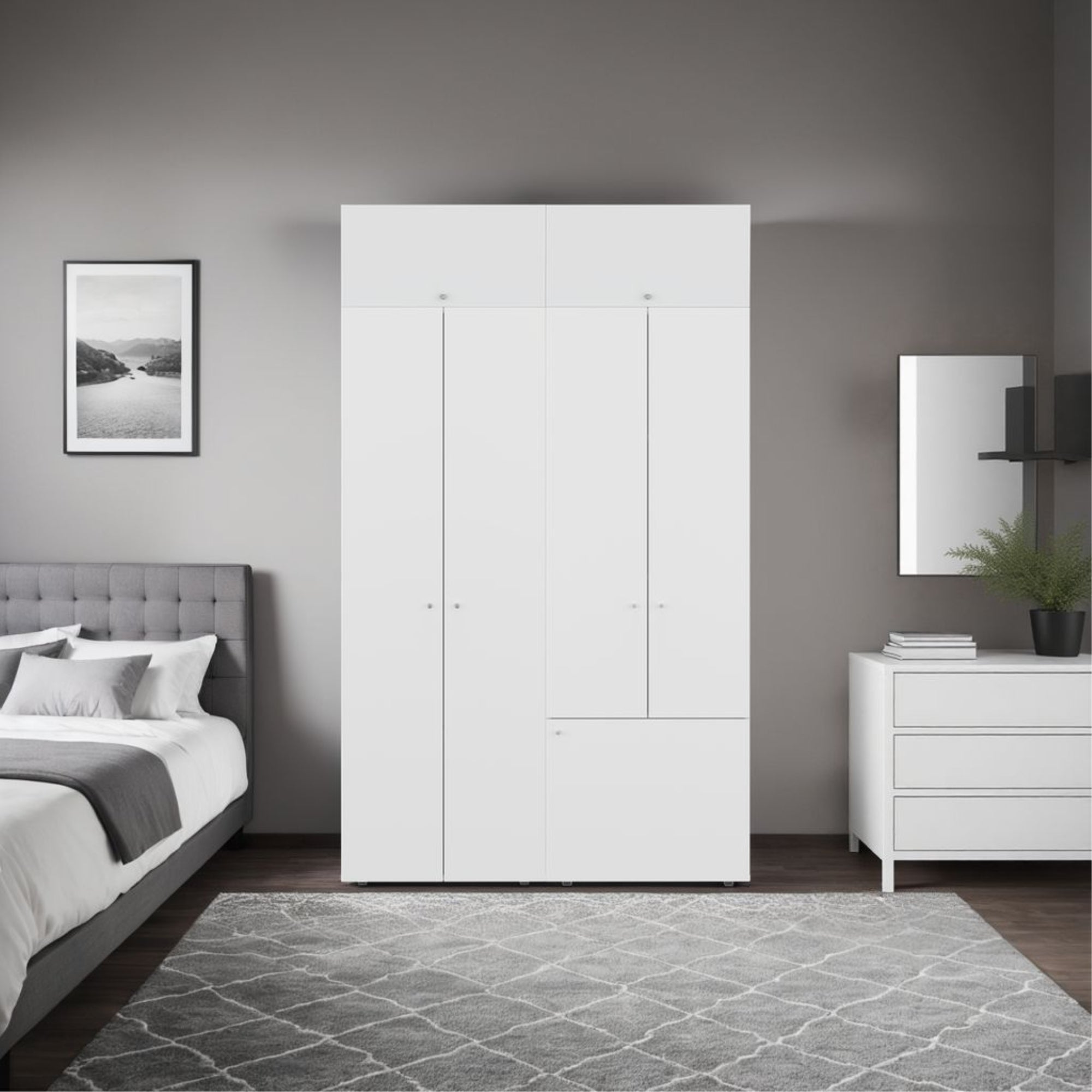 COMBO ROPERO 7 PUERTAS + MÓDULO SUPERIOR DREAMS 200,0X120,0X40,2 CM - 1