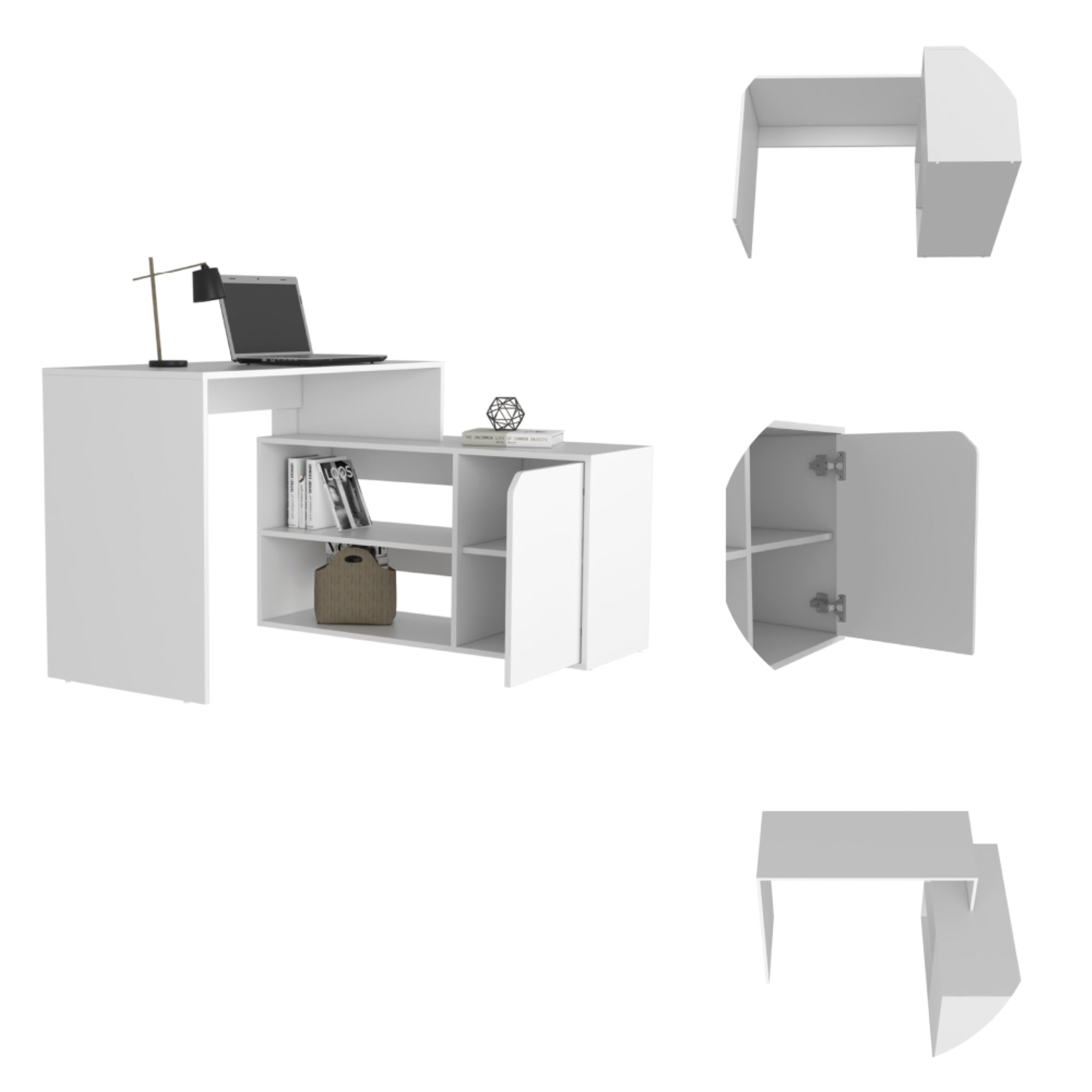 ESCRITORIO EN L 1 PUERTA RENNES BLANCO - 9