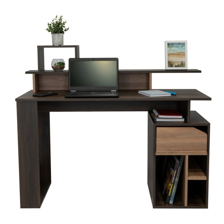 ESCRITORIO 1 CAJÓN OFFICE W-120 HABANO Y MIEL - 5