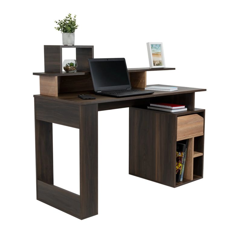 ESCRITORIO 1 CAJÓN OFFICE W-120 HABANO Y MIEL - 6