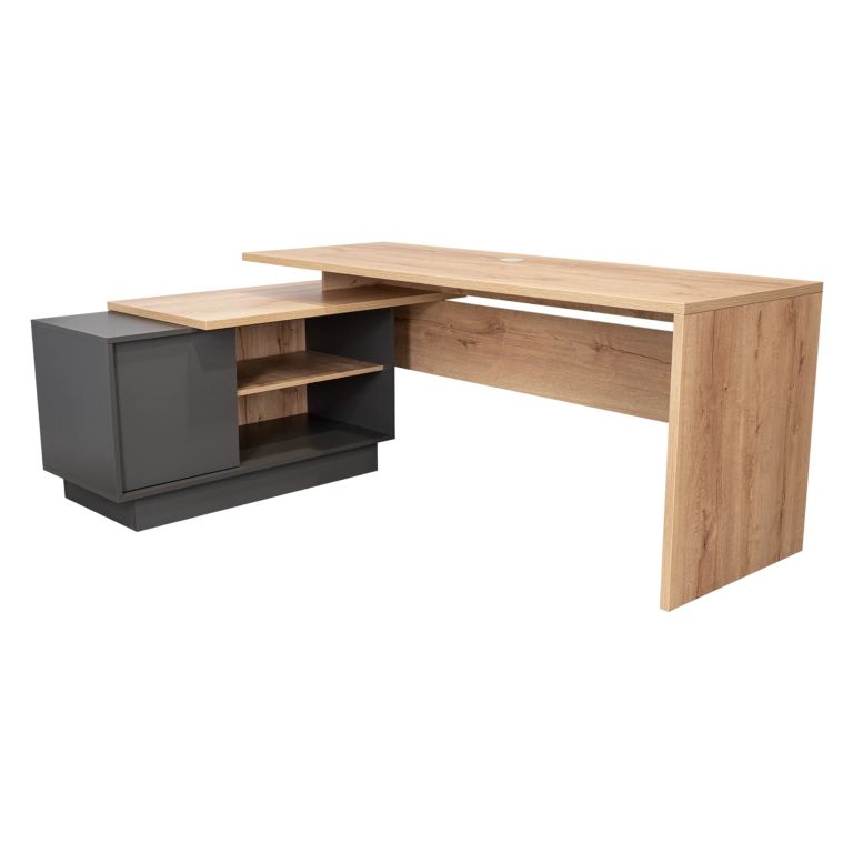 ESCRITORIO EN L 1 PUERTA OFFICE DUNA Y PLOMO 71,6X179,0X125,7 CM - 5