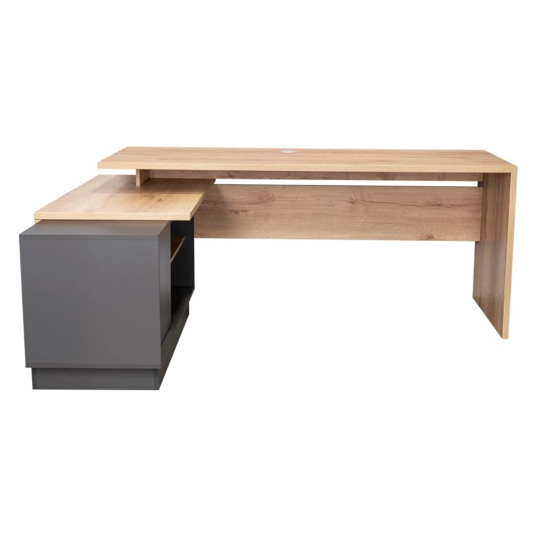 ESCRITORIO EN L 1 PUERTA OFFICE DUNA Y PLOMO 71,6X179,0X125,7 CM - 6