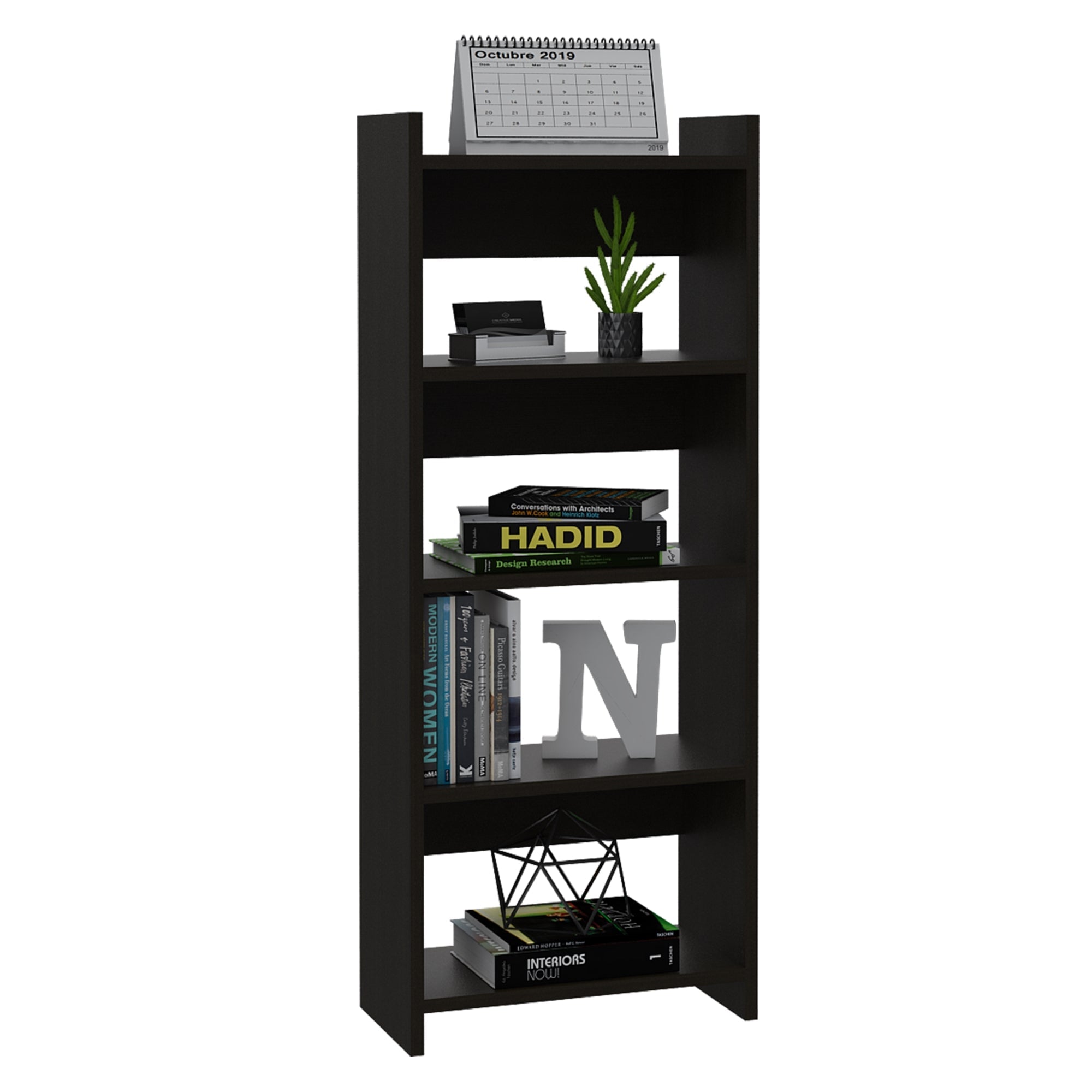 SET ESCRITORIO Y BIBLIOTECA 4 NIVELES OFFICE W-80 WENGUE - 4