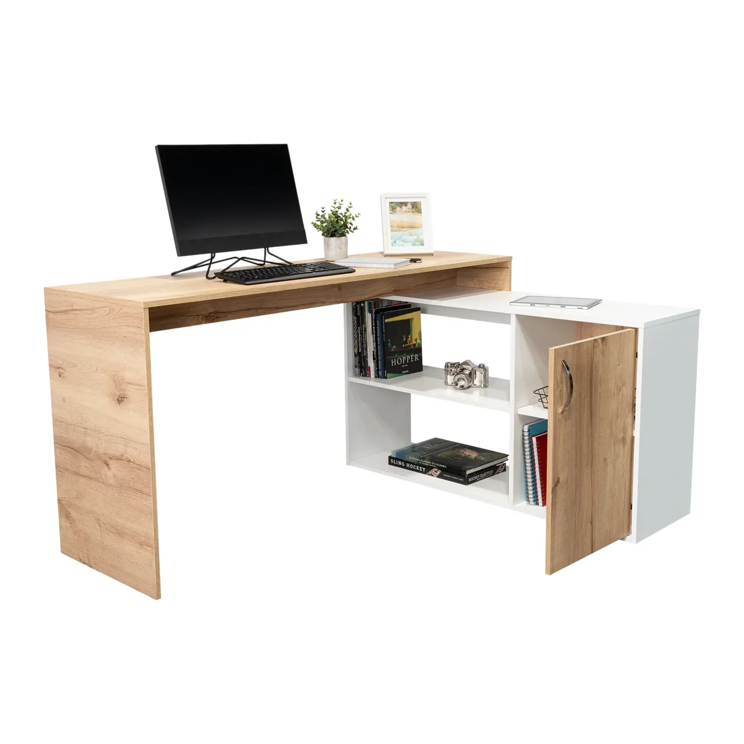 ESCRITORIO EN L 1 PUERTA AXIS 76,5X151,5X116,5 CM - 3