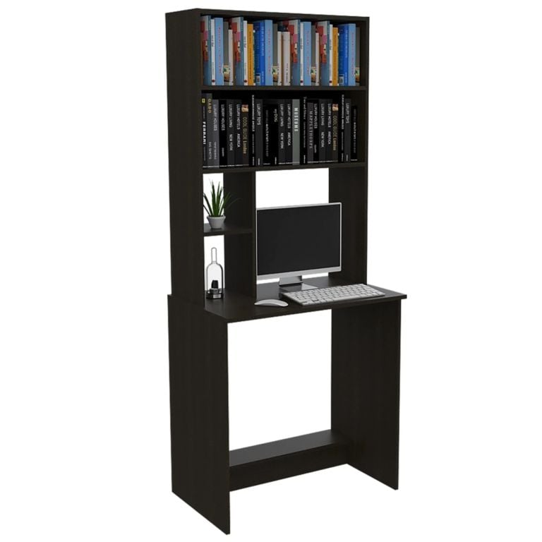 ESCRITORIO CON BIBLIOTECA OFFICE WENGUE 180,7X75,2X48,6 CM - 3