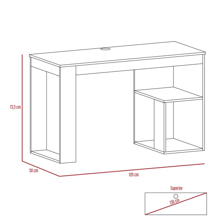 ESCRITORIO RECTO ASTANA 73,5X120,0X50,0 CM - 6