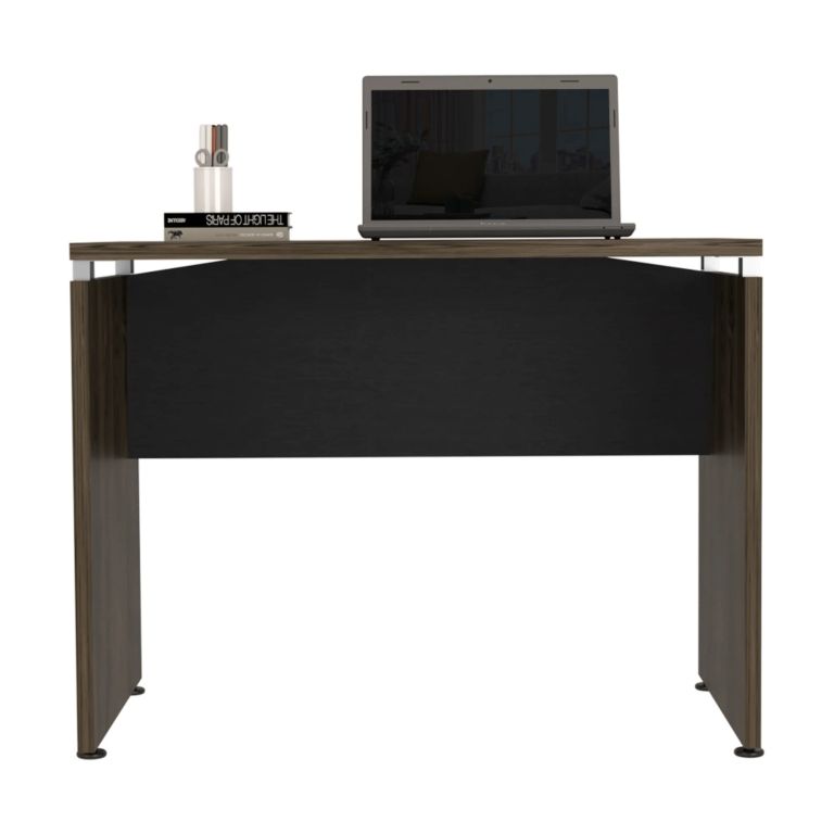 ESCRITORIO M-100 HOME OFFICE NEGRO Y COÑAC 75X100X60 CM - 2