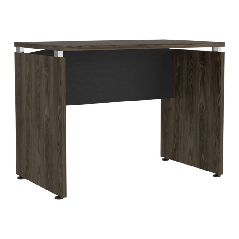 ESCRITORIO M-100 HOME OFFICE NEGRO Y COÑAC 75X100X60 CM - 4