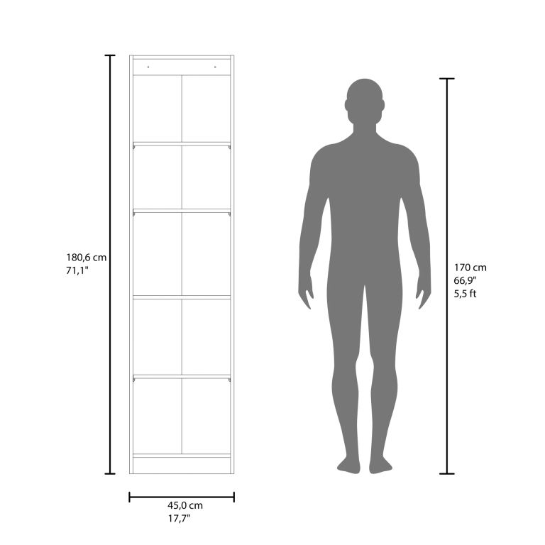 ESTANTE 1 PUERTA HOME-E5 180,6X45X31,4 CM - 8