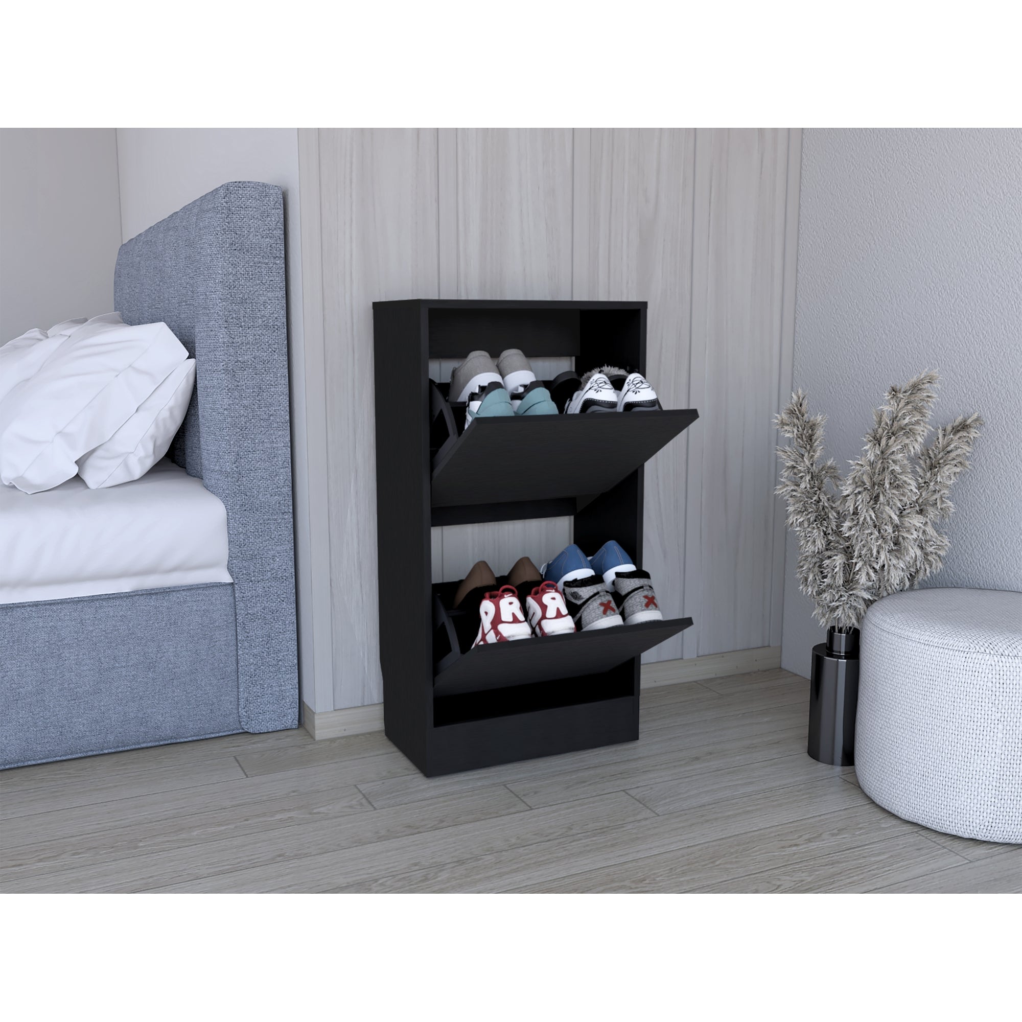 ZAPATERO ORGANIZADOR BELTON 2 NIVELES WENGUE 93,6X49,0X28,0 CM - 7