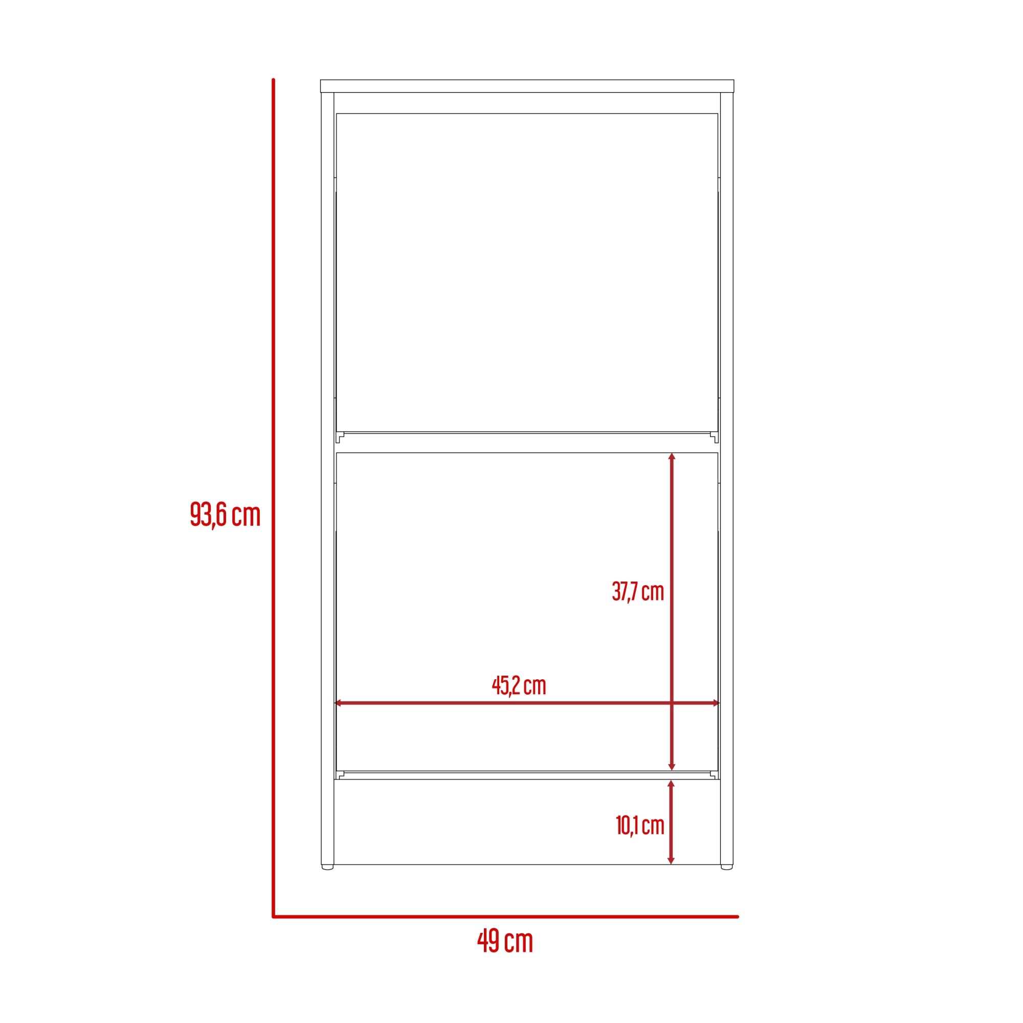 ZAPATERO ORGANIZADOR BELTON 2 NIVELES WENGUE 93,6X49,0X28,0 CM - 9