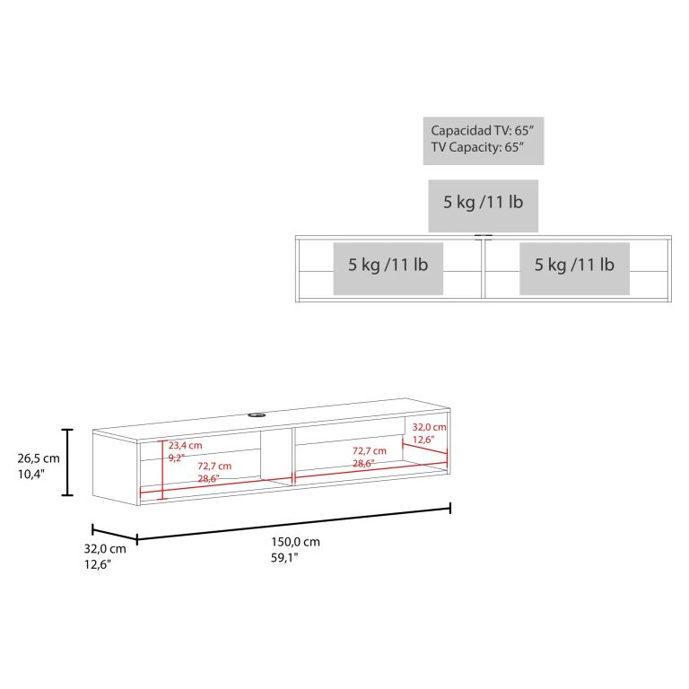 PANEL TV65' R-150 26,5X150,0X32,0 CM - 6