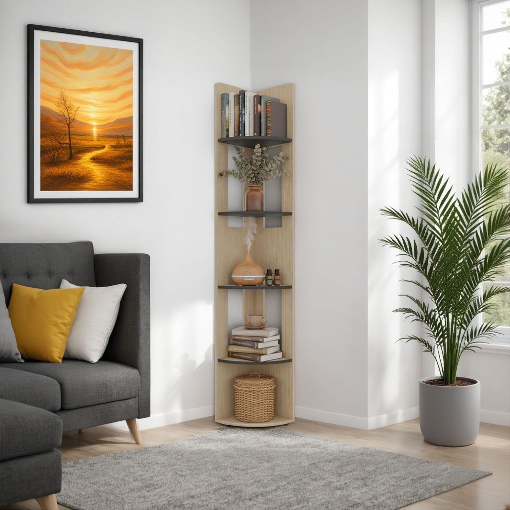 ESTANTE ESQUINERO HOME-E7 180,6X30,0X30,0 CM - 5