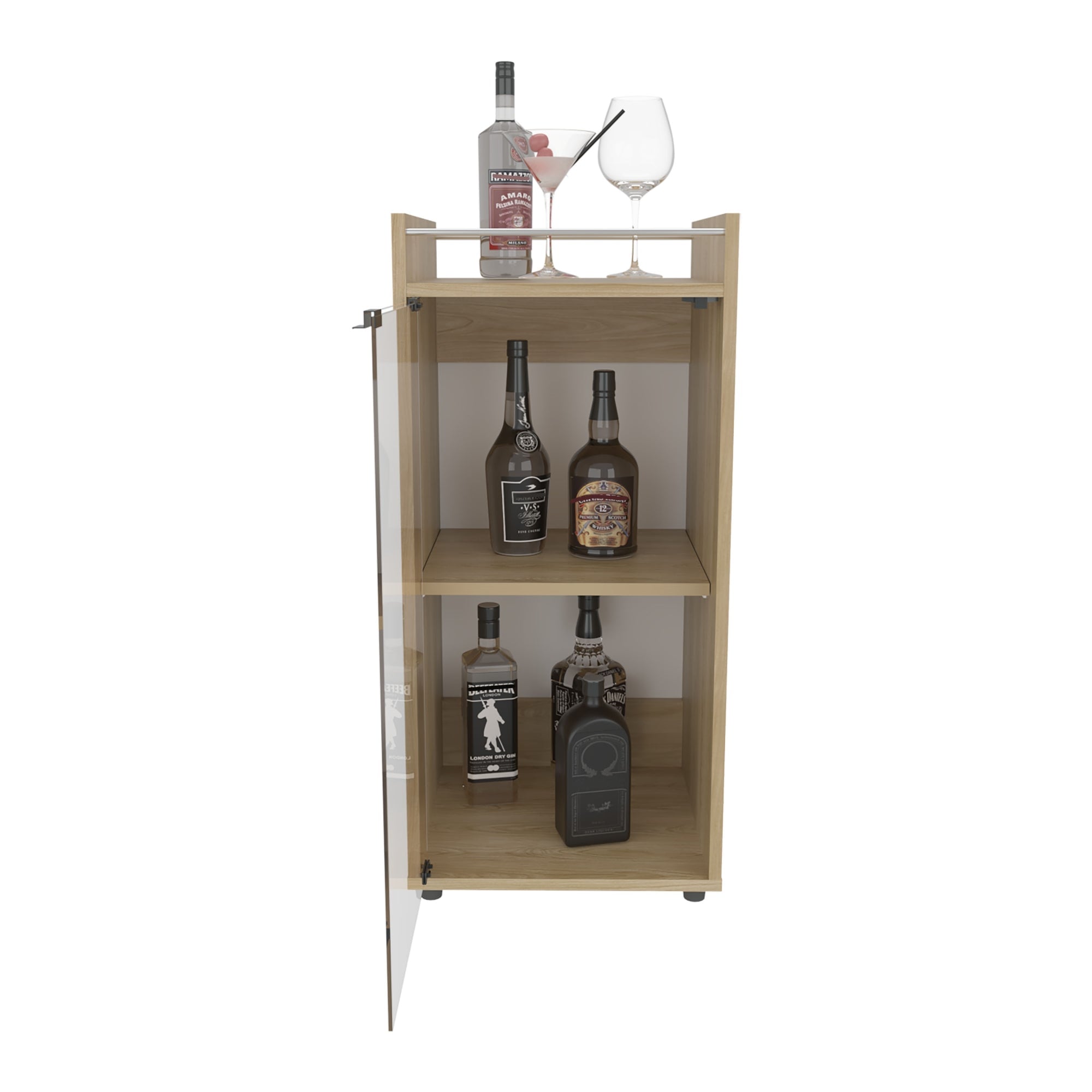 BAR BAJO 1 PUERTA VIDRIO THEBA 81,3X38,1X37,6 CM - 3