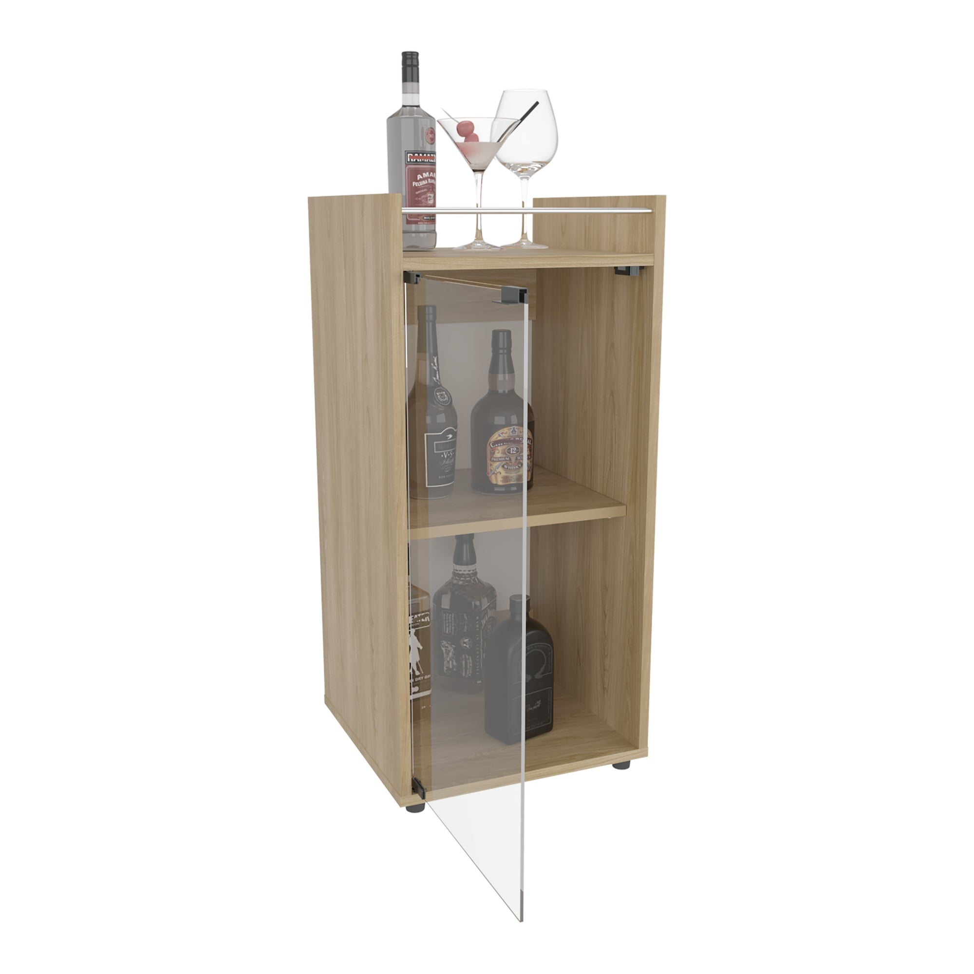BAR BAJO 1 PUERTA VIDRIO THEBA 81,3X38,1X37,6 CM - 4