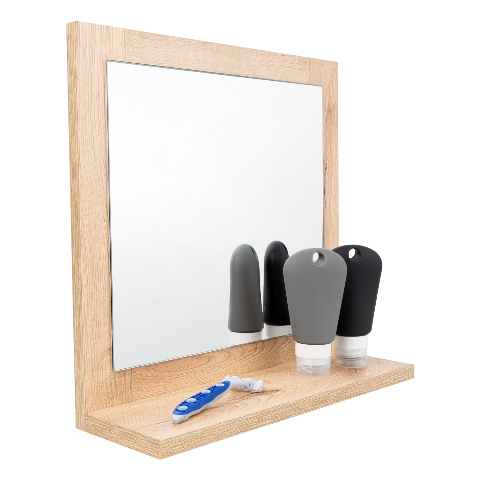 ESPEJO CUADRADO MAKE UP CON MARCO 35,0X35,0X10,0 CM - 1