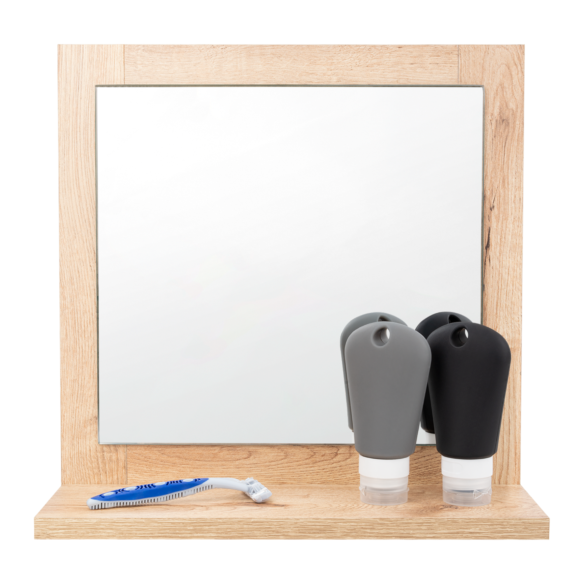 ESPEJO CUADRADO MAKE UP CON MARCO 35,0X35,0X10,0 CM - 2