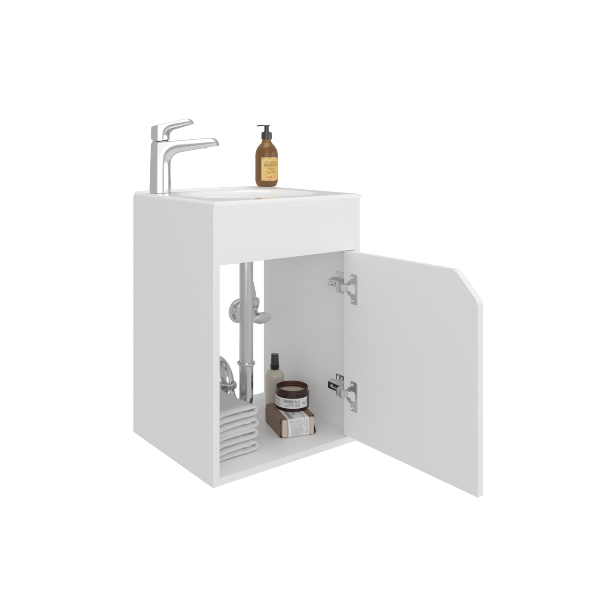 VANITORIO FLOTANTE BETHEL 1 PUERTA 55,0X39,4X32,0 CM - 3