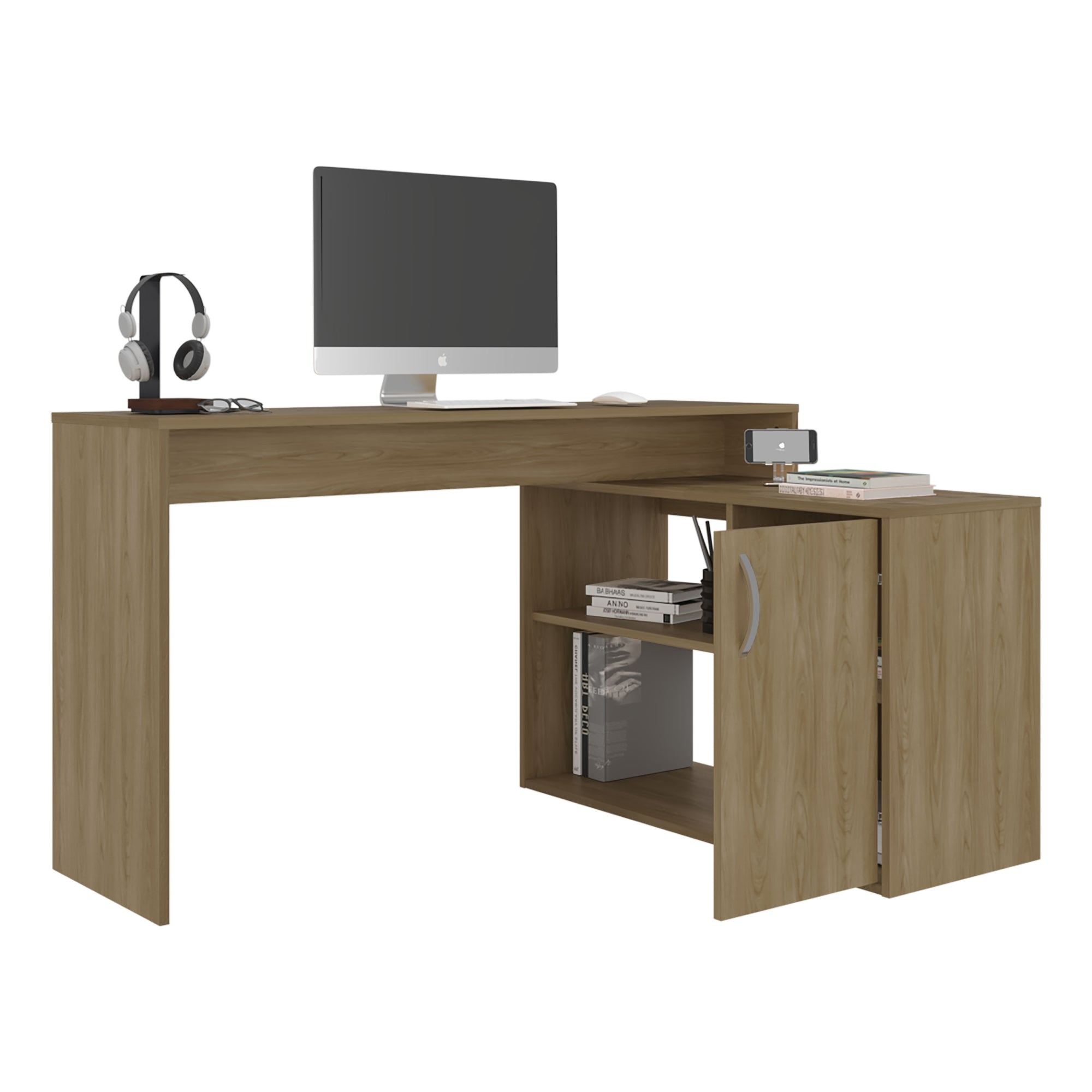 ESCRITORIO EN L 1 PUERTA AXIS ECO 71,0X125,0X90,0 CM - 3
