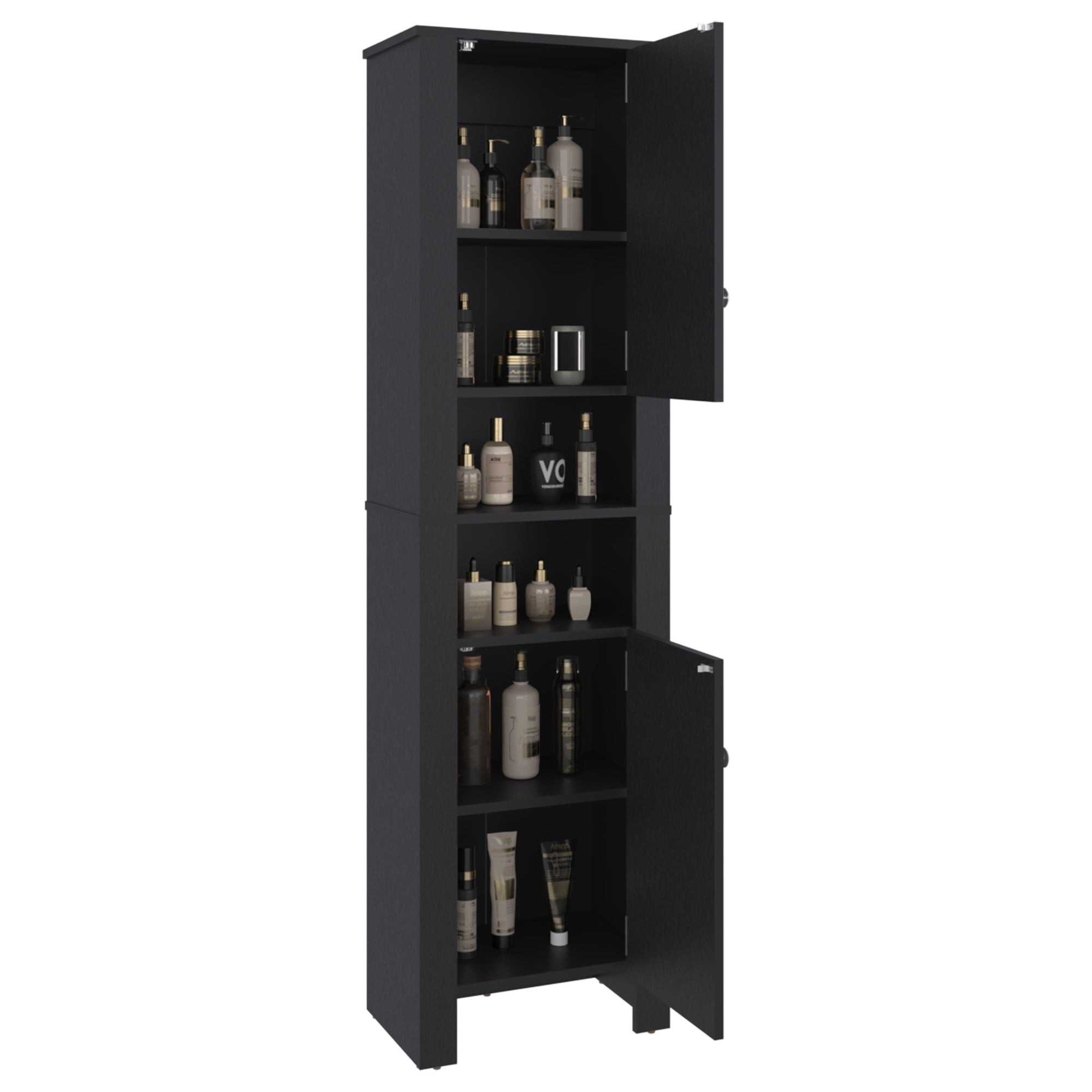 ESTANTE ORGANIZADOR BAÑO VANESSA 2 PUERTAS WENGUE 160,7X44,1X27,6 CM - 9