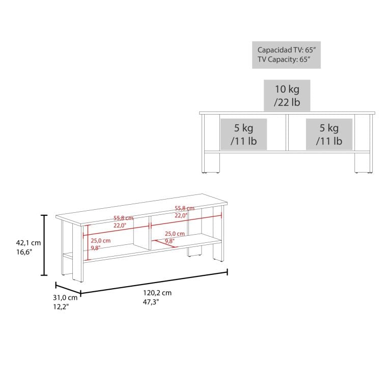 RACK TV 65' NAVIA 42,1X120,2X31,0 CM - 6