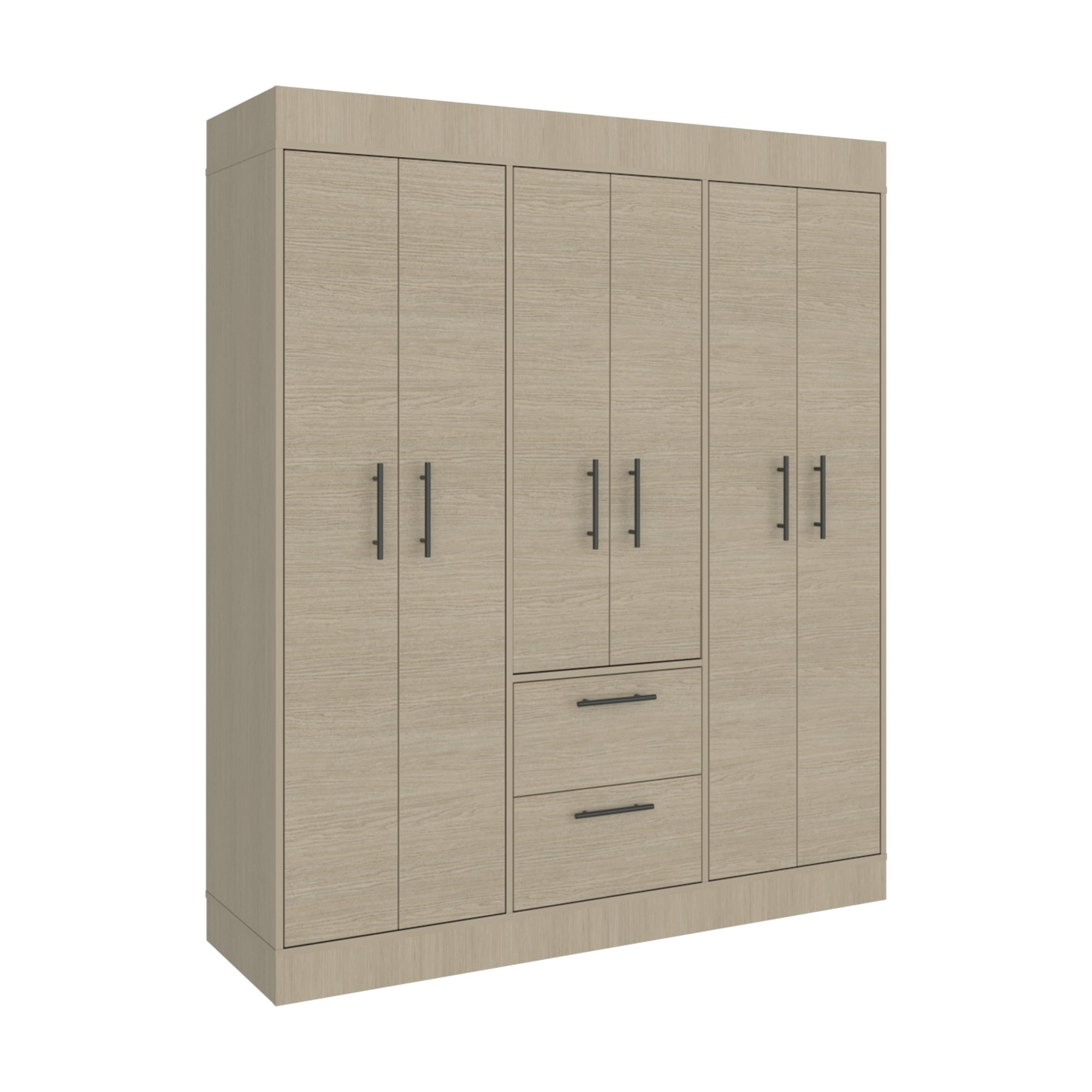 ROPERO 6 PUERTAS 2 CAJONES 150 VM CARTAGENA Y WENGUE 177,9X150,0X50,4 CM - 1