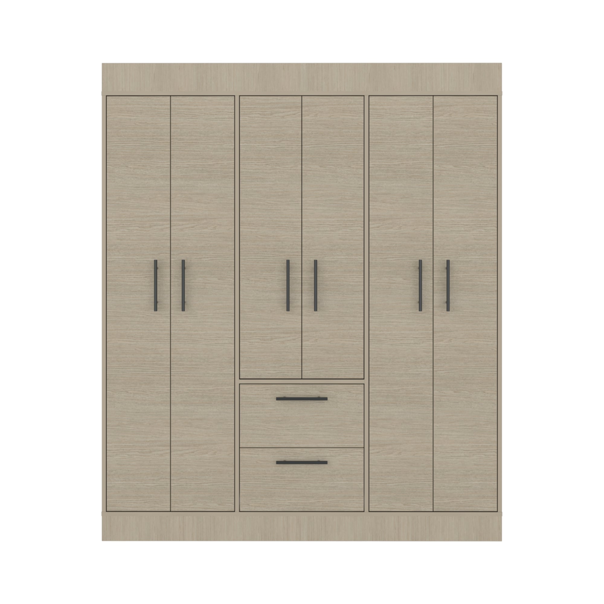 ROPERO 6 PUERTAS 2 CAJONES 150 VM CARTAGENA Y WENGUE 177,9X150,0X50,4 CM - 2