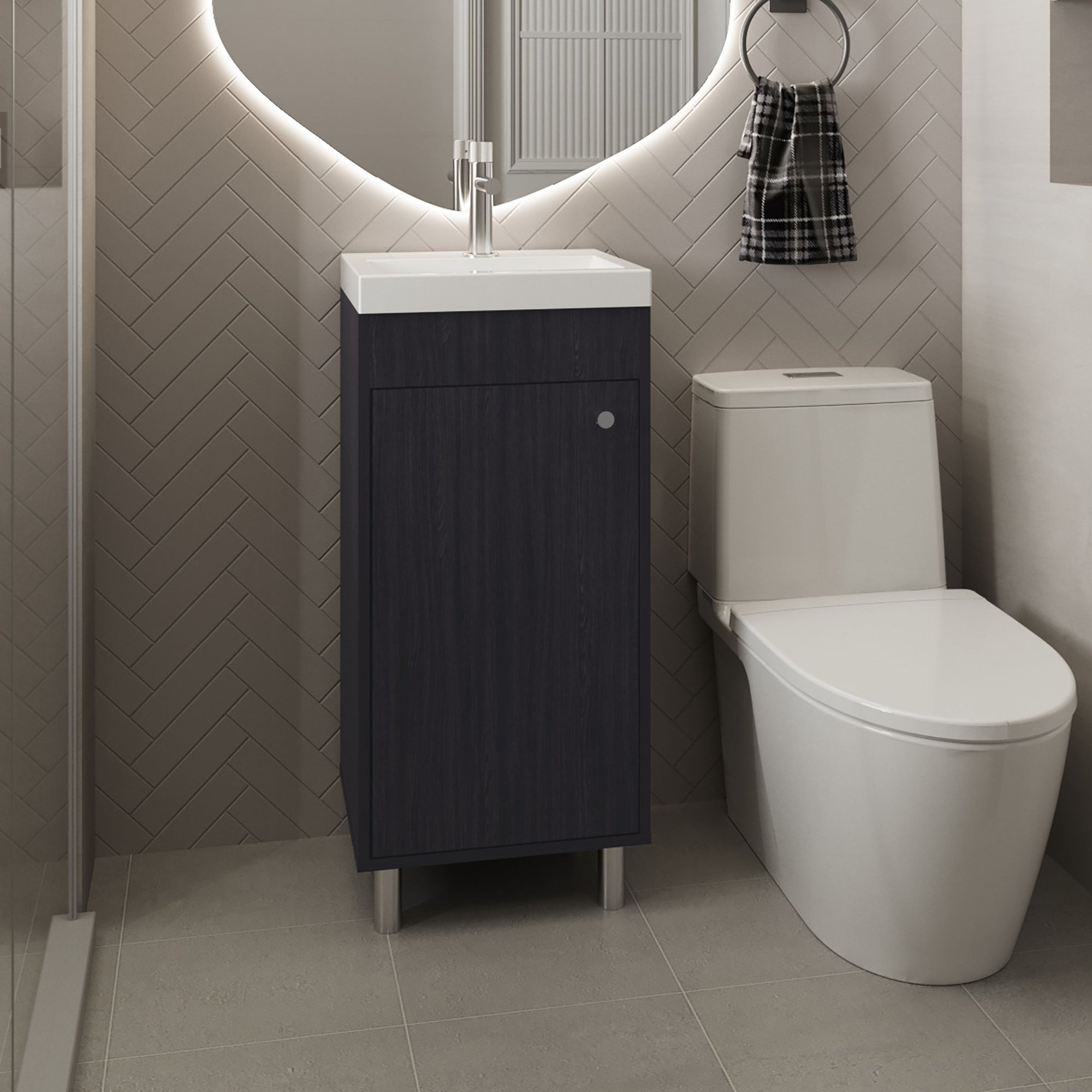 VANITORIO 1 PUERTA RIVERA 84,0X40,2X32,0 CM - 5