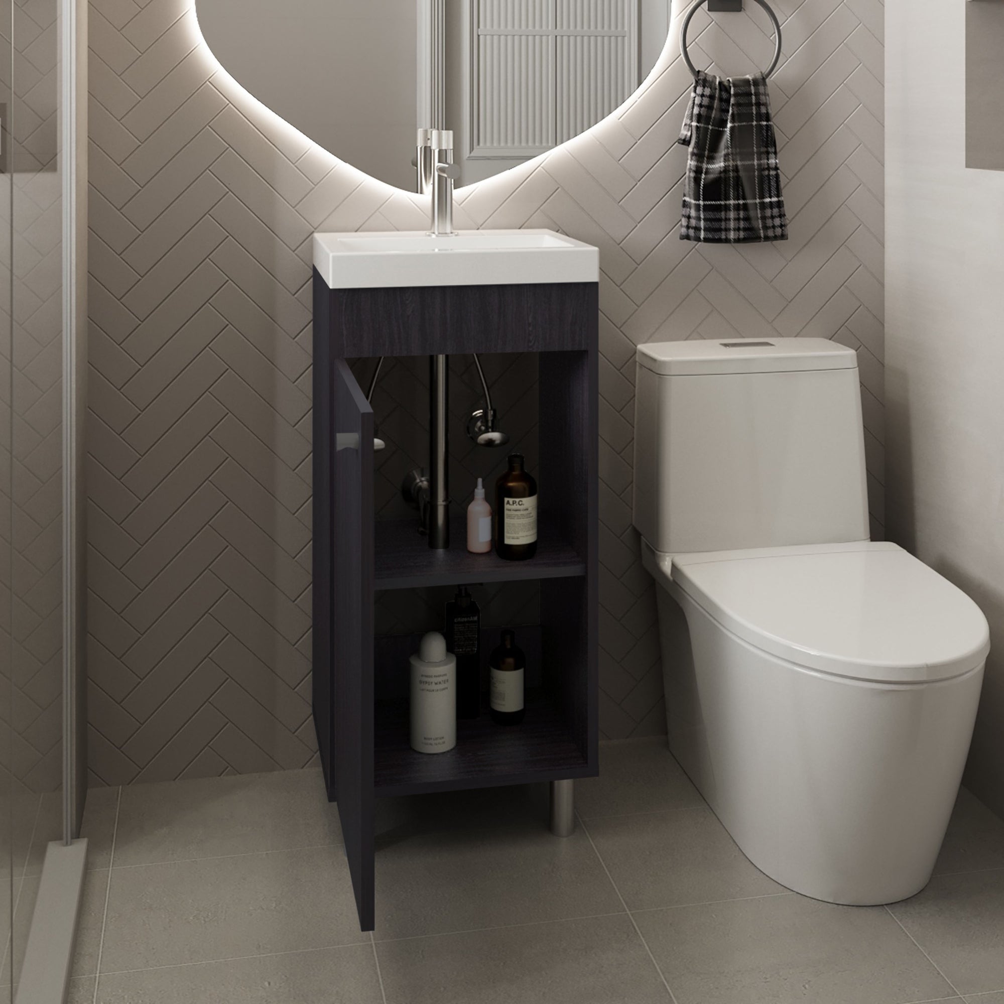 VANITORIO 1 PUERTA RIVERA 84,0X40,2X32,0 CM - 6