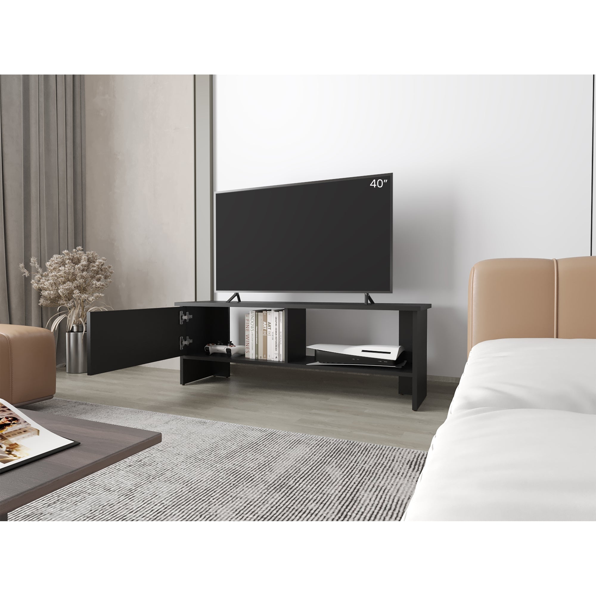 RACK TV 65' NAVIA 1 PUERTA WENGUE 42,2X120,3X31,1 CM - 6