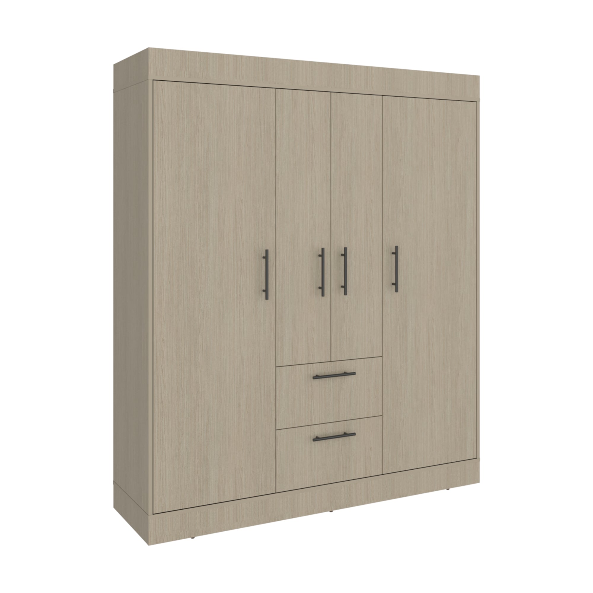ROPERO 4 PUERTAS 2 CAJONES 150 VM CARTAGENA Y WENGUE 177,9X150,3X50,4 CM - 1