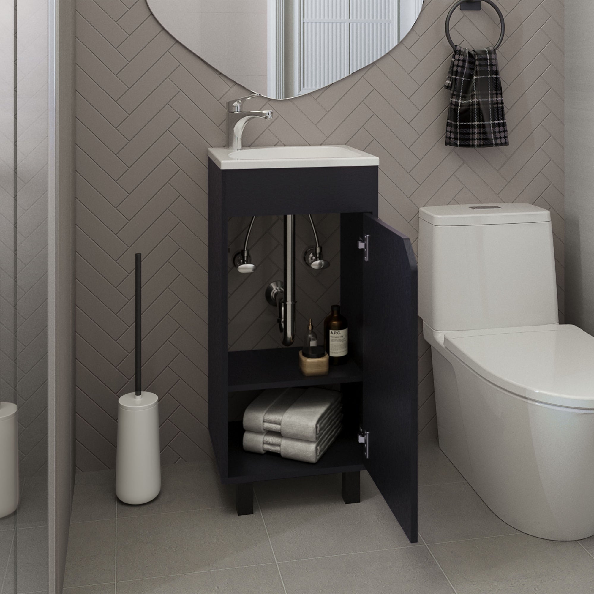 VANITORIO 1 PUERTA BETHEL 86,4X40,0X32,5 CM - 6