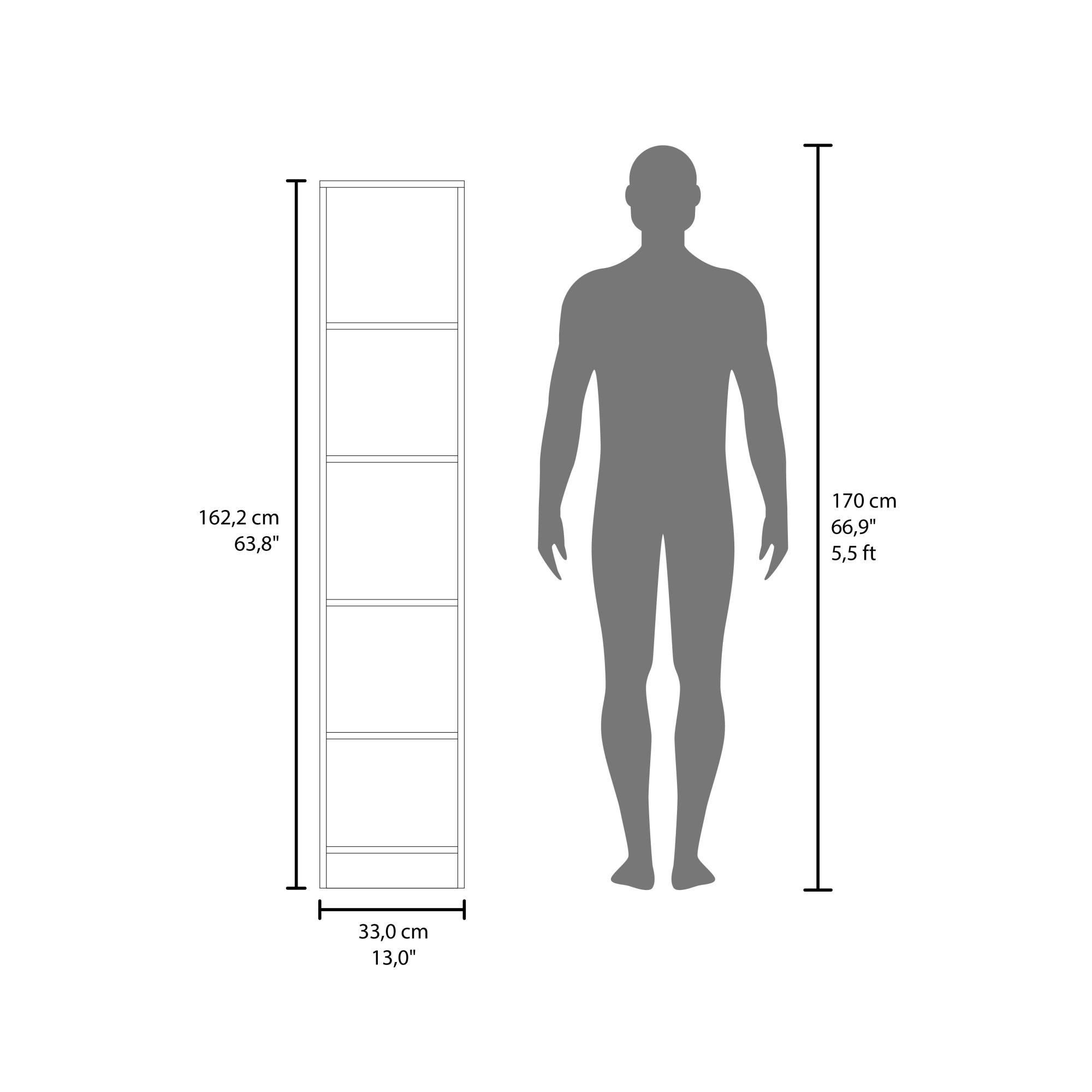 ESTANTE ALTO DE BAÑO 1 PUERTA BATH 162,2X33,0X26,8 CM - 8