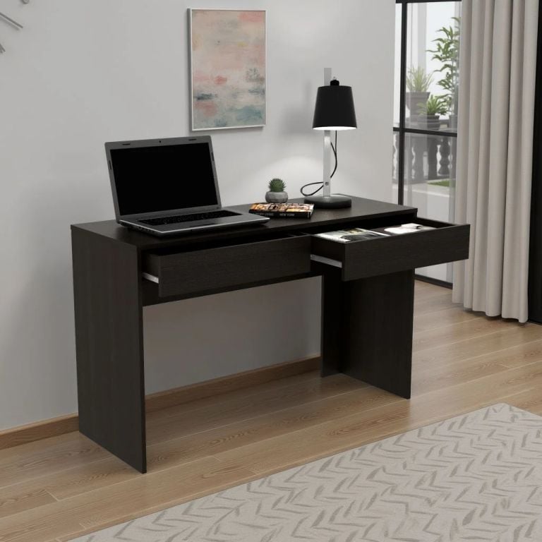 ESCRITORIO 2 CAJONES ACRE WENGUE 75,0X120,2X45,0 CM - 1