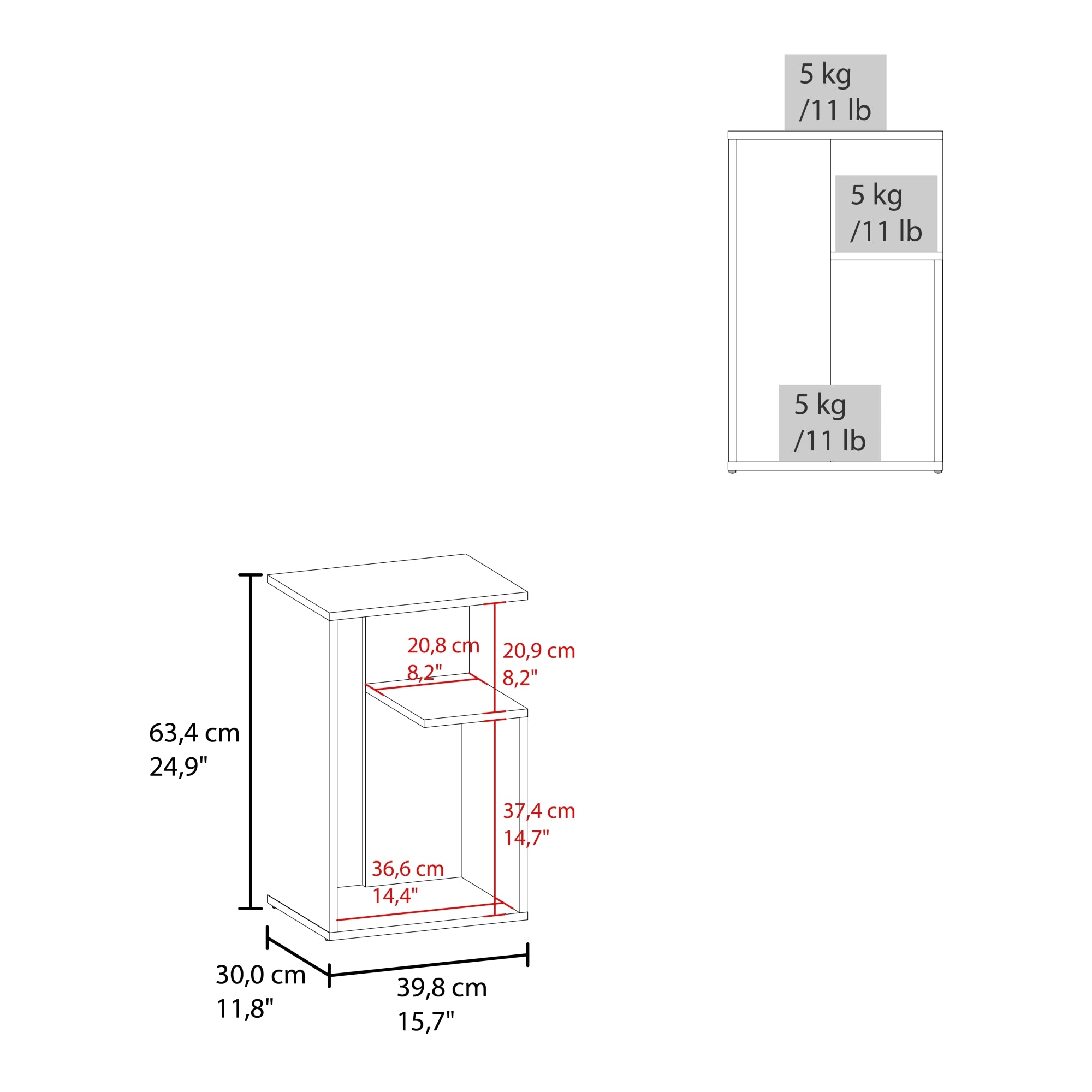 MESA LATERAL EVERETT 63,4X39,8X30,0 CM - 7