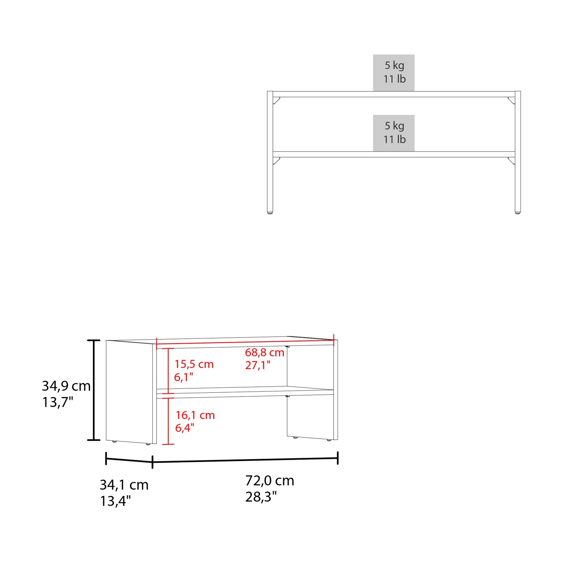 MODULO ZAPATERO Z-72 APILABLE 34,9X72,0X34,1 CM - 6