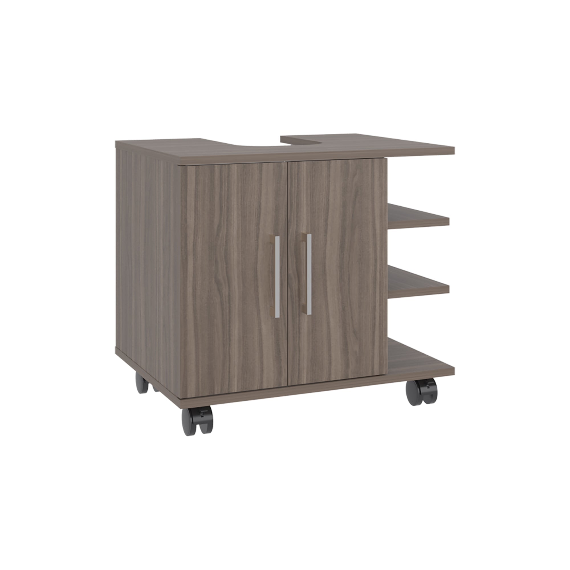 MUEBLE PARA LAVAMANOS 2 PUERTAS BATH AVELLANA Y BLANCO 50,0X55,0X41,4 CM - 1