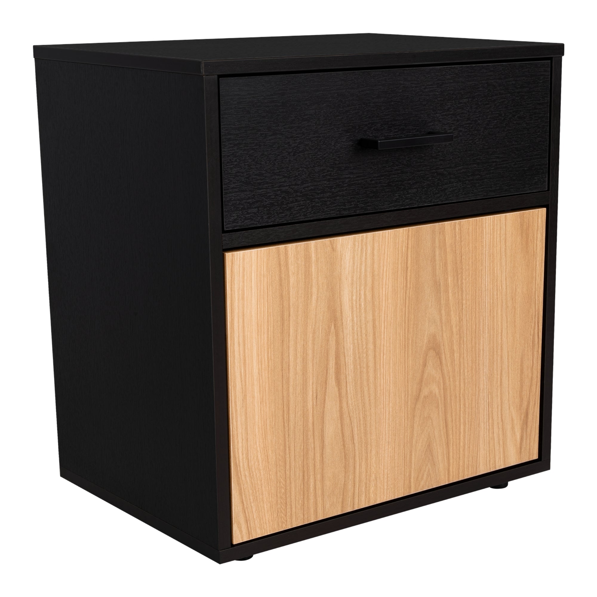 VELADOR 1 PUERTA 1 CAJON GRAYSON WENGUE Y FRESNO 55,0X50,0X37,6 CM - 1