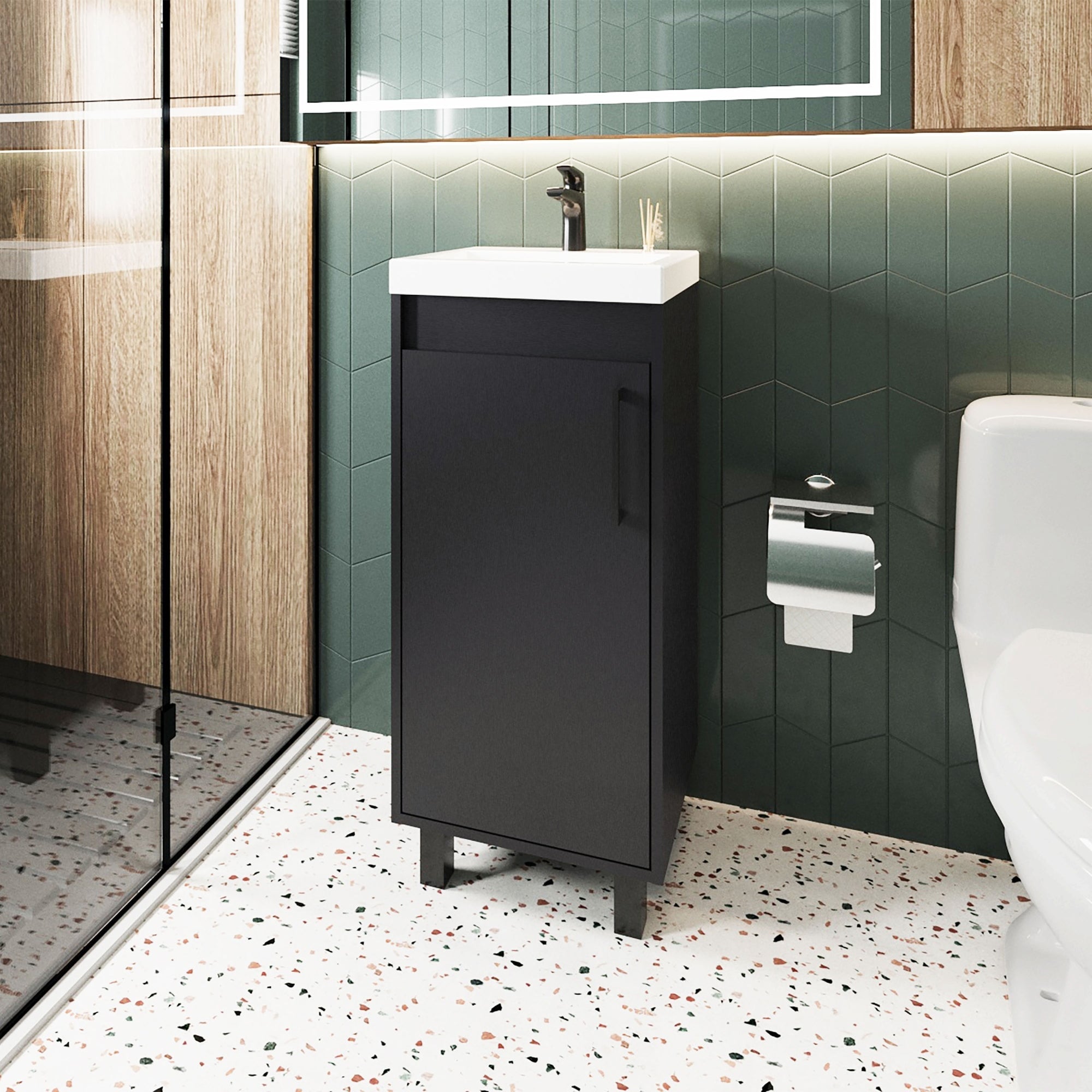 VANITORIO 1 PUERTA OXFORD 86,4X39,6X32,5 CM - 5