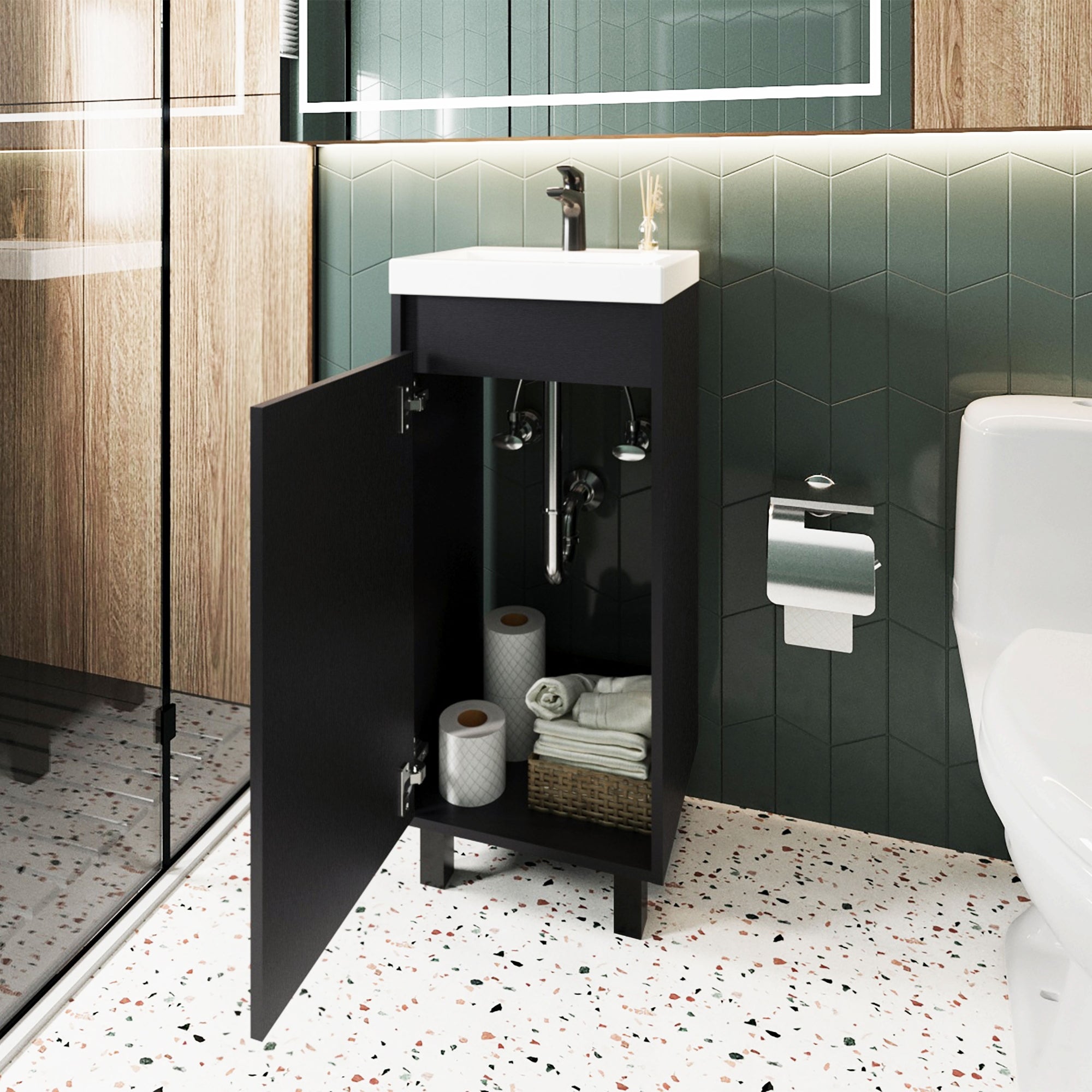 VANITORIO 1 PUERTA OXFORD 86,4X39,6X32,5 CM - 6