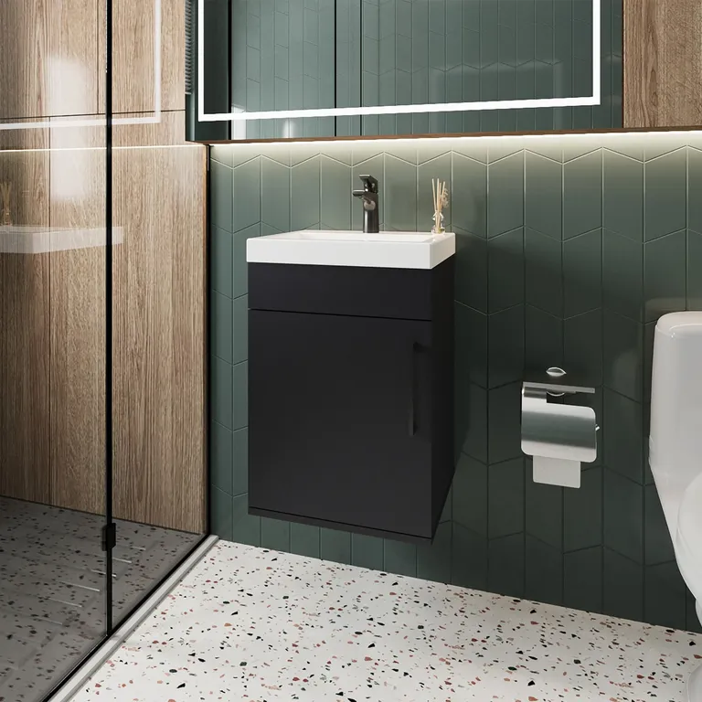 VANITORIO FLOTANTE 1 PUERTA OXFORD 54,1X39,6X32,5 CM - 1